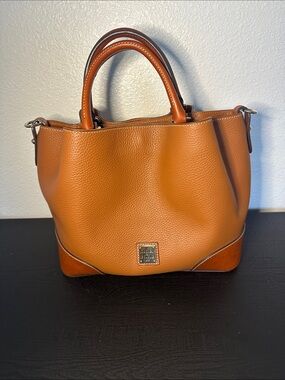 Dooney & Bourke Cognac Leather Pebbled Tote